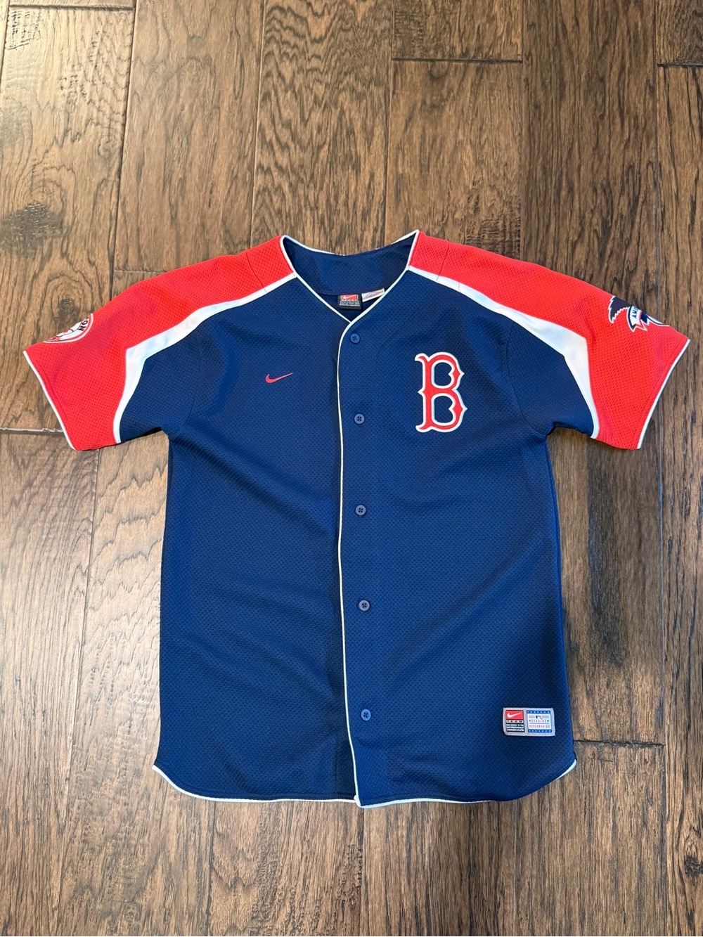 Nike Youth Large Boston Red Sox Navy & Red Baseball Jersey